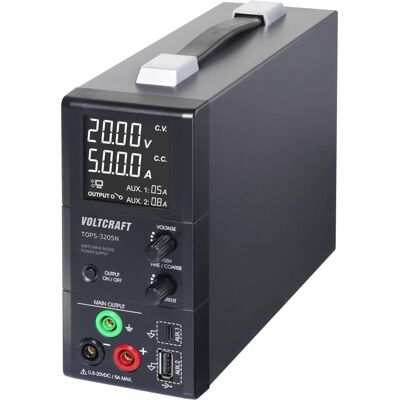 Voltcraft TOPS-3205N Labornetzgerät, einstellbar 0.8 - 20 V/DC 0.1 - 5 A 100 W, Labornetzgerät Voltcraft TOPS-3205N Labornetzgerät, einstellbar 0.8 - 20 V/DC 0.1 - 5 A 100 W, Labornetzgerät