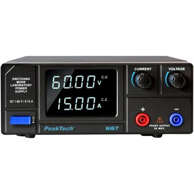 Peaktech Labornetzgerät P 6167, 1...60 V, 0...15 A, 900 W, Labornetzgerät Peaktech Labornetzgerät P 6167, 1...60 V, 0...15 A, 900 W, Labornetzgerät