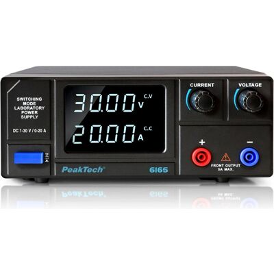 Peaktech Labornetzgerät P 6165, 1...30 V, 0...20 A, 600 W, Labornetzgerät Peaktech Labornetzgerät P 6165, 1...30 V, 0...20 A, 600 W, Labornetzgerät
