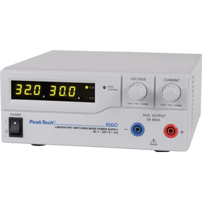 Peaktech Labornetzgerät 1 Kan....32 VDC VDC 30 A, Programmierbar ( 1560), Labornetzgerät Peaktech Labornetzgerät 1 Kan....32 VDC VDC 30 A, Programmierbar ( 1560), Labornetzgerät
