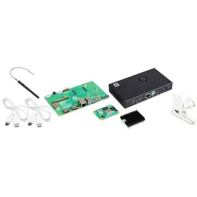 Raspberry Pi Offizielles Compute Module 5 Entwicklungsset - 4GB RAM - 32GB eMMC - Offizielles Gehäuse - Kühlkörper - 27W Netzteil Raspberry Pi Offizielles Compute Module 5 Entwicklungsset - 4GB RAM - 32GB eMMC - Offizielles Gehäuse - Kühlkörper - 27W Netzteil