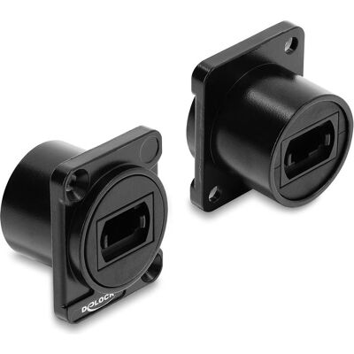 Delock D-Typ-Modul MPO Buchse-zu-Buchse schwarz, Elektronikkabel + Stecker, Schwarz Delock D-Typ-Modul MPO Buchse-zu-Buchse schwarz, Elektronikkabel + Stecker, Schwarz