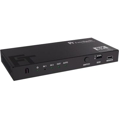 FeinTech SW212 HDMI 2.1 Switch 2 In 1 Out mit Audio Extractor (Toslink & Aux), Switch Box FeinTech SW212 HDMI 2.1 Switch 2 In 1 Out mit Audio Extractor (Toslink & Aux), Switch Box