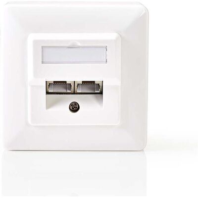 Nedis Netzwerk-Wanddose Unterputz 2-Port port(s) CAT5e Gerade Buchse Vergoldet ABS W, Zubehör Netzwerk Nedis Netzwerk-Wanddose Unterputz 2-Port port(s) CAT5e Gerade Buchse Vergoldet ABS W, Zubehör Netzwerk