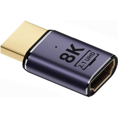 PowerGuard HDMI auf HDMI Adapter Extension 2cm (female/male) 2.1 8K (HDMI, 2 cm), Data + Video Adapter, Grau PowerGuard HDMI auf HDMI Adapter Extension 2cm (female/male) 2.1 8K (HDMI, 2 cm), Data + Video Adapter, Grau