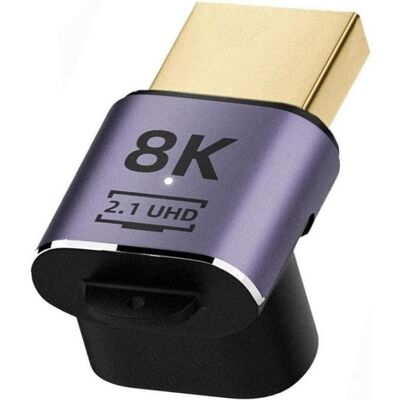 PowerGuard HDMI auf HDMI 2.1 8K 90-Grad Winkel Down Adapter (HDMI), Data + Video Adapter, Grau PowerGuard HDMI auf HDMI 2.1 8K 90-Grad Winkel Down Adapter (HDMI), Data + Video Adapter, Grau