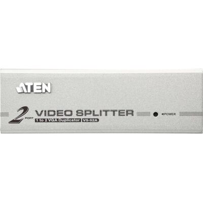 Aten VS92A, 2 Port VGA Splitter mit Signalverstärker bis 30m, Switch Box Aten VS92A, 2 Port VGA Splitter mit Signalverstärker bis 30m, Switch Box