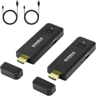 SpeaKa Professional SP-TR-450 HDMI-Funkübertragung Set 50 m 30 Hz 3840 x 2160 Pixel integrierte, Switch Box SpeaKa Professional SP-TR-450 HDMI-Funkübertragung Set 50 m 30 Hz 3840 x 2160 Pixel integrierte, Switch Box