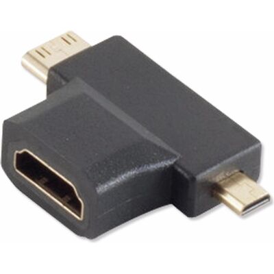 Shiverpeaks HDMI Adapter - Typ A auf D und C, 1080p, Goldbeschichtet Shiverpeaks HDMI Adapter - Typ A auf D und C, 1080p, Goldbeschichtet