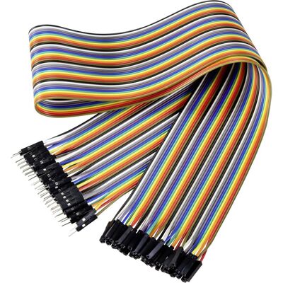 Renkforce Drahtbrücken-Stecker - Drahtbrücken-Buchse 60 cm Flachkabel, Entwicklungsboard + Kit Renkforce Drahtbrücken-Stecker - Drahtbrücken-Buchse 60 cm Flachkabel, Entwicklungsboard + Kit