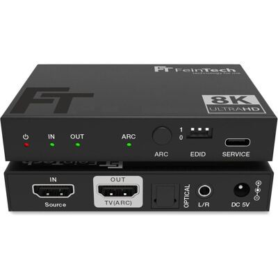 FeinTech AX210 HDMI 2.1 Audio Extractor (Toslink & Aux) 4K 120Hz ARC, Switch Box FeinTech AX210 HDMI 2.1 Audio Extractor (Toslink & Aux) 4K 120Hz ARC, Switch Box