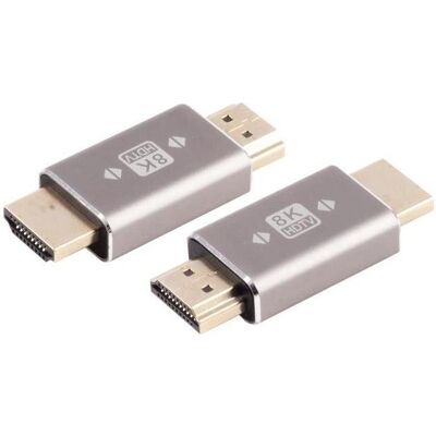 Shiverpeaks S/CONN maximum connectivity HDMI-A Adapter, HDMI-A Stecker, 8K, Metall, Data + Video Adapter, Silber Shiverpeaks S/CONN maximum connectivity HDMI-A Adapter, HDMI-A Stecker, 8K, Metall, Data + Video Adapter, Silber