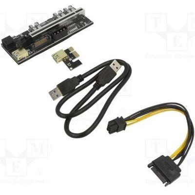 Qoltec 55510 Riser PCI E 1x 16x USB 3.0, Interne Kabel (PC) Qoltec 55510 Riser PCI E 1x 16x USB 3.0, Interne Kabel (PC)