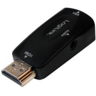 LogiLink HDMI zu VGA Konverter (HDMI Stecker), (CV0107) (VGA), Data + Video Adapter, Schwarz LogiLink HDMI zu VGA Konverter (HDMI Stecker), (CV0107) (VGA), Data + Video Adapter, Schwarz