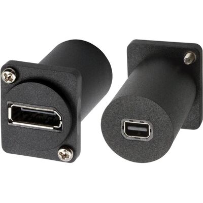 EXSYS D-Typ Adapter DP BU - Mini DP BU (Mini DP), Data + Video Adapter, Schwarz EXSYS D-Typ Adapter DP BU - Mini DP BU (Mini DP), Data + Video Adapter, Schwarz
