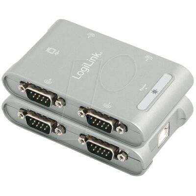 LogiLink AU0032 (USB, USB 2.0), Netzwerkadapter, Grau, Silber LogiLink AU0032 (USB, USB 2.0), Netzwerkadapter, Grau, Silber