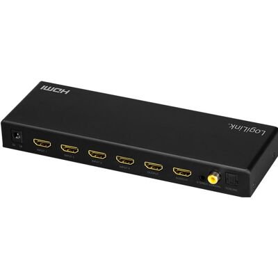 LogiLink HDMI-Switch, 4x1-Port, 4K/60 Hz, HDCP, HDR, ARC, Audio-Extract, RC, Switch Box LogiLink HDMI-Switch, 4x1-Port, 4K/60 Hz, HDCP, HDR, ARC, Audio-Extract, RC, Switch Box