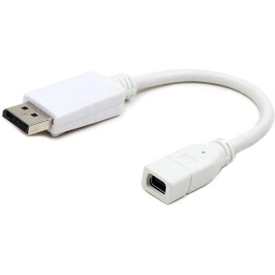 Gembird redukce mini DisplayPort samice - DisplayPort samec bílá / Redukce / DisplayPort 1.1a (10 cm), Data + Video Adapter, Weiss Gembird redukce mini DisplayPort samice - DisplayPort samec bílá / Redukce / DisplayPort 1.1a (10 cm), Data + Video Adapter, Weiss