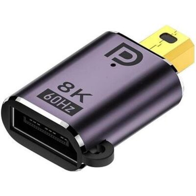 PowerGuard Mini DisplayPort zu DisplayPort Adapter 8K 60Hz MiniDP to DP (Mini DP), Data + Video Adapter, Grau PowerGuard Mini DisplayPort zu DisplayPort Adapter 8K 60Hz MiniDP to DP (Mini DP), Data + Video Adapter, Grau