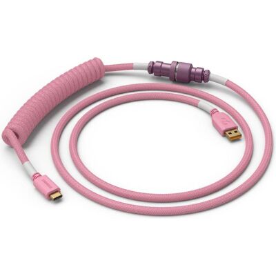 Glorious PC Gaming Race Coiled Cable Prism Pink, USB-C auf USB-A Spiralkabel (1.37 m, USB 2.0), USB Kabel Glorious PC Gaming Race Coiled Cable Prism Pink, USB-C auf USB-A Spiralkabel (1.37 m, USB 2.0), USB Kabel