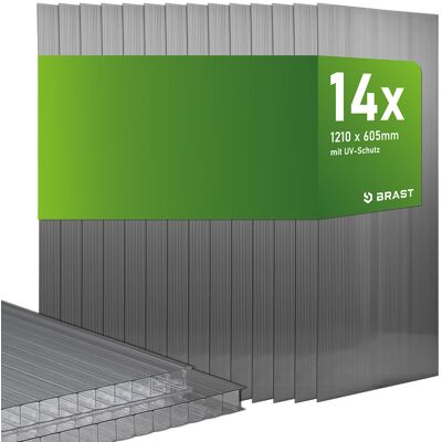 BRAST Hohlkammerplatten 14er Set 121x60,5 anthrazit BRAST Hohlkammerplatten 14er Set 121x60,5 anthrazit