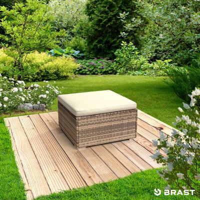 Brast Polyrattan Hocker braun Brast Polyrattan Hocker braun