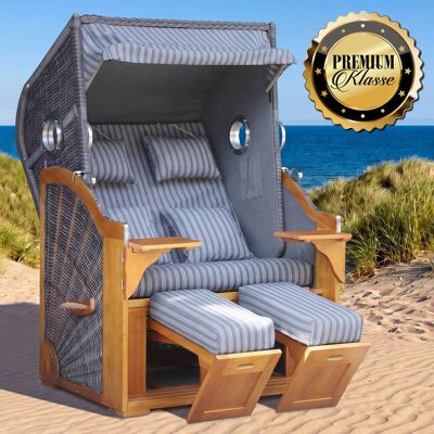 Brast Strandkorb OCEAN VIEW Prestige anthrazit / weiß gestreift Brast Strandkorb OCEAN VIEW Prestige anthrazit / weiß gestreift