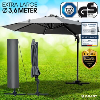 Brast Alu Ampelschirm 360cm grau Brast Alu Ampelschirm 360cm grau