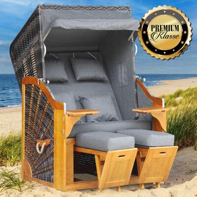 Brast Strandkorb BORNHOLM Premium grau Brast Strandkorb BORNHOLM Premium grau
