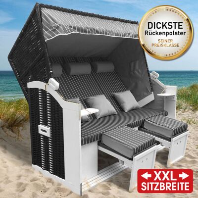 Brast XXL Strandkorb 3-Sitzer USEDOM anthrazit/grau/gestreift Brast XXL Strandkorb 3-Sitzer USEDOM anthrazit/grau/gestreift