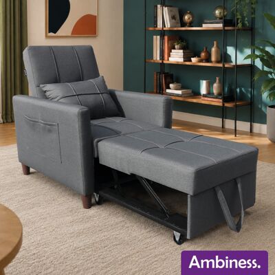 Ambiness 3in1 Einsitzer Schlafsofa dunkelgrau Ambiness 3in1 Einsitzer Schlafsofa dunkelgrau
