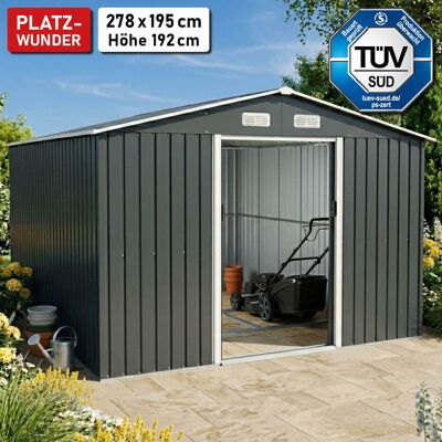 BRAST Metall Gerätehaus mit Satteldach 278x195x192 BRAST Metall Gerätehaus mit Satteldach 278x195x192