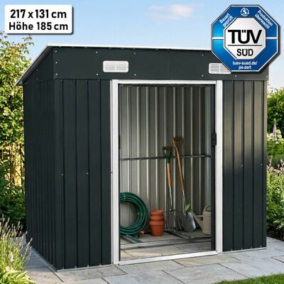 BRAST Metall Gerätehaus mit Pultdach 217x131x185 BRAST Metall Gerätehaus mit Pultdach 217x131x185