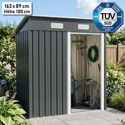BRAST Metall Gerätehaus mit Pultdach 163x89x180 BRAST Metall Gerätehaus mit Pultdach 163x89x180