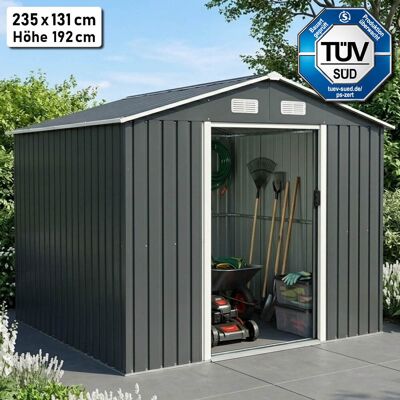BRAST Metall Gerätehaus mit Satteldach 235x131x192 BRAST Metall Gerätehaus mit Satteldach 235x131x192
