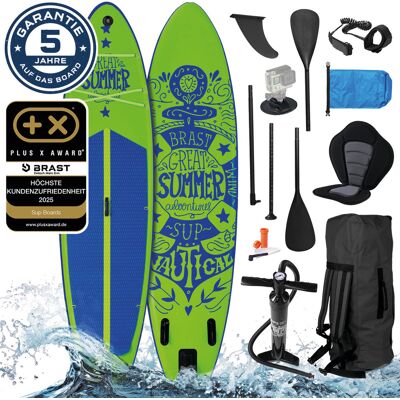 Brast Aufblasbares SUP Board Set mit Sitz SUMMER 320 green Brast Aufblasbares SUP Board Set mit Sitz SUMMER 320 green