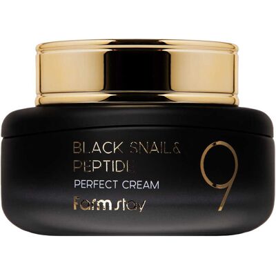 FARM STAY Black Snail & Peptide 9 Perfect Cream - Anti-Falten-Kosmetik FARM STAY Black Snail & Peptide 9 Perfect Cream - Anti-Falten-Kosmetik