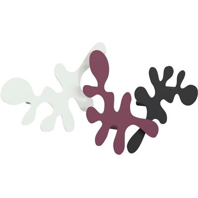 Frost Camouflage Wandhaken 3er-Set (weiß/pflaume/schwarz) weiß/pflaume/schwarz Frost Camouflage Wandhaken 3er-Set (weiß/pflaume/schwarz) weiß/pflaume/schwarz