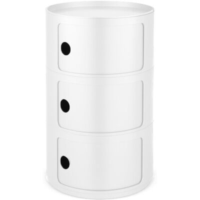 Kartell Componibili Container Baukastensystem rund weiss (H 69,5cm) H 69,5cm Kartell Componibili Container Baukastensystem rund weiss (H 69,5cm) H 69,5cm