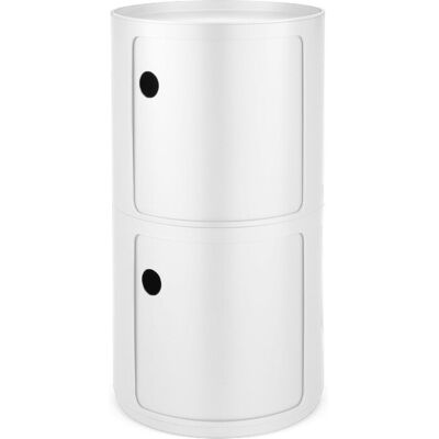 Kartell Componibili Container Baukastensystem rund weiss (H 76,5cm) H 76,5cm Kartell Componibili Container Baukastensystem rund weiss (H 76,5cm) H 76,5cm