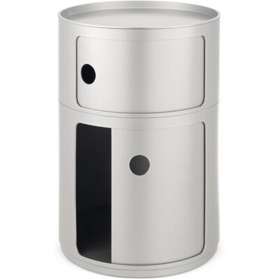 Kartell Componibili Container - Rund, Silber, H 61,5cm - Container Kartell Componibili Container - Rund, Silber, H 61,5cm - Container