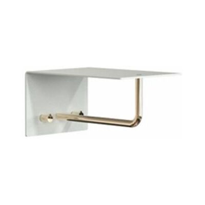 Frost Unu Wandgarderobe (mit 2 Haken, weiß matt / gold poliert) mit 2 Haken weiß matt / gold poliert Frost Unu Wandgarderobe (mit 2 Haken, weiß matt / gold poliert) mit 2 Haken weiß matt / gold poliert