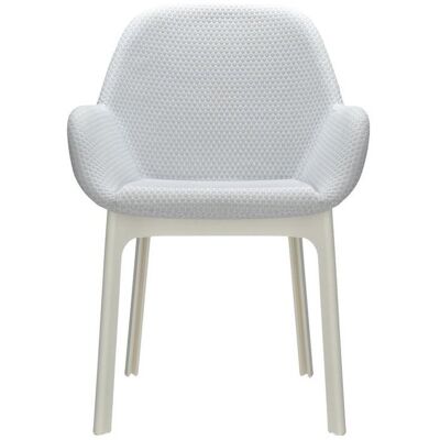 Kartell Clap Sessel (weiß / Stoff Melange grau) weiß / Stoff Melange grau Kartell Clap Sessel (weiß / Stoff Melange grau) weiß / Stoff Melange grau