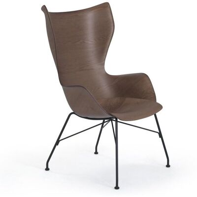Kartell K/ Wood Sessel (schwarz lackiert / Eschenlamellen dunkel) schwarz lackiert / Eschenlamellen dunkel Kartell K/ Wood Sessel (schwarz lackiert / Eschenlamellen dunkel) schwarz lackiert / Eschenlamellen dunkel