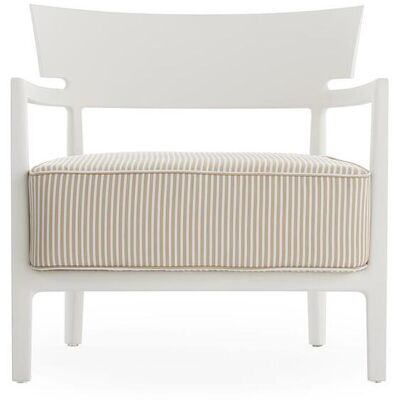 Kartell Cara Mat Outdoor Sessel (weiß / beige gestreift) weiß / beige gestreift Kartell Cara Mat Outdoor Sessel (weiß / beige gestreift) weiß / beige gestreift