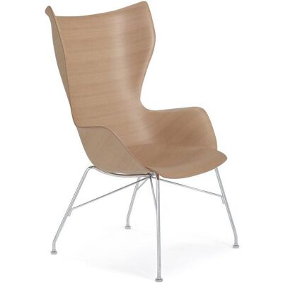 Kartell K/ Wood Sessel (chrom / Eichenfurnier hell) chrom / Eichenfurnier hell Kartell K/ Wood Sessel (chrom / Eichenfurnier hell) chrom / Eichenfurnier hell