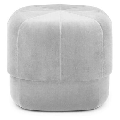 Normann Copenhagen Beiger Velours Pouf - Klein 46cm - Rund, Designer Simon Legald Normann Copenhagen Beiger Velours Pouf - Klein 46cm - Rund, Designer Simon Legald