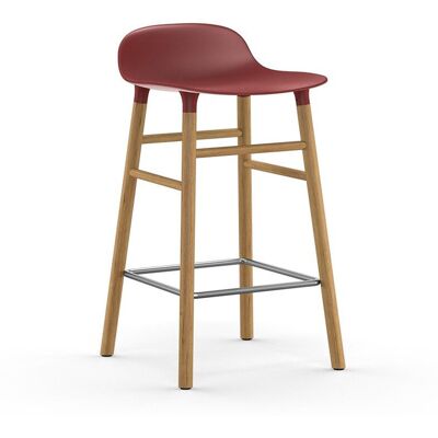 Normann Copenhagen Barhocker (rot, Eiche, Kunststoff, H 65cm) rot Eiche Kunststoff H 65cm Normann Copenhagen Barhocker (rot, Eiche, Kunststoff, H 65cm) rot Eiche Kunststoff H 65cm