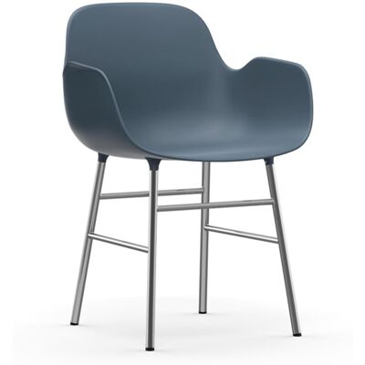 Normann Copenhagen Armlehnstuhl (blau, chrom, Metall, Kunststoff) blau chrom Metall Kunststoff Normann Copenhagen Armlehnstuhl (blau, chrom, Metall, Kunststoff) blau chrom Metall Kunststoff
