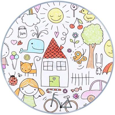 Kartell Tip Top Kids Tisch (glasklar transparent / Dekor Zeichnung) glasklar transparent / Dekor Zeichnung Kartell Tip Top Kids Tisch (glasklar transparent / Dekor Zeichnung) glasklar transparent / Dekor Zeichnung